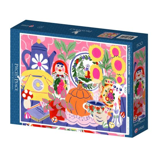 Puzzle Pieces and Peace La Estantería De La Abuela 500 Piezas