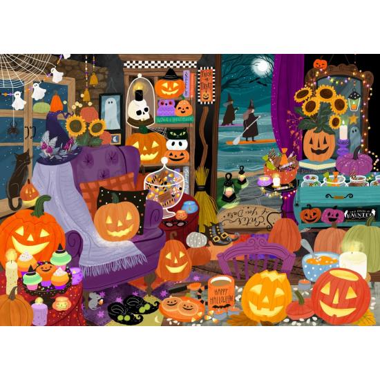 Puzzle Pieces and Peace La Hora De Las Brujas de Halloween 1500P Puzzle Pieces and Peace La Hora De Las Brujas de Halloween 1500P
