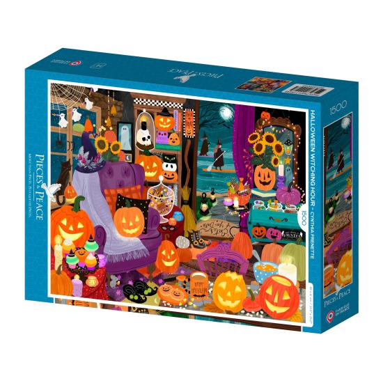 Puzzle Pieces and Peace La Hora De Las Brujas de Halloween 1500P Puzzle Pieces and Peace La Hora De Las Brujas de Halloween 1500P
