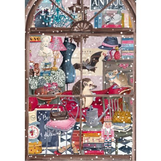 Puzzle Pieces and Peace Librería De Navidad de 1000 Piezas