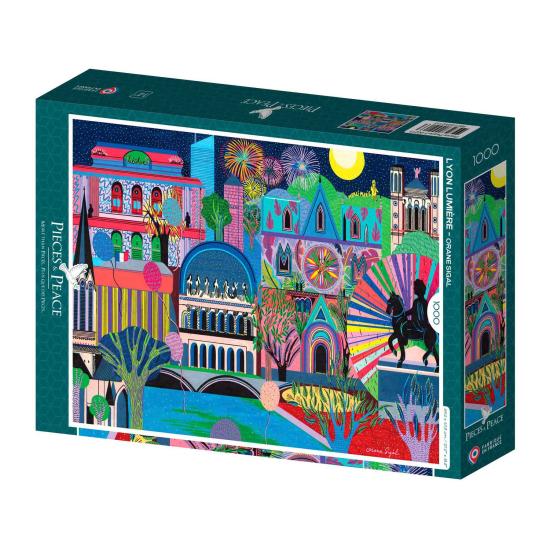 Puzzle Pieces and Peace Luz de Lyon de 1000 Piezas