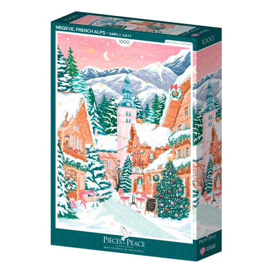 Puzzle Pieces and Peace Megève, Alpes Franceses de 1000 Pzs