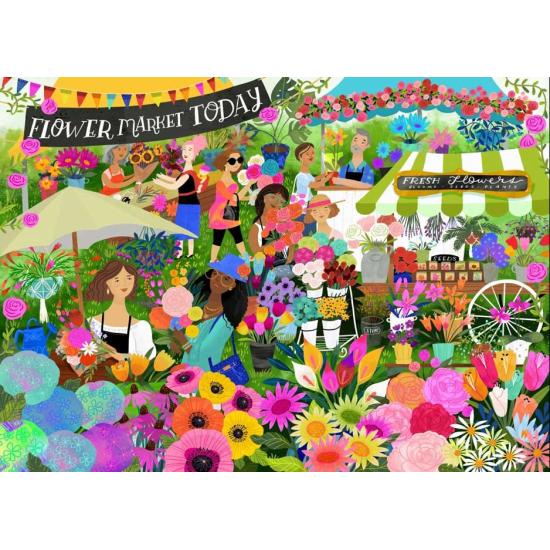 Puzzle Pieces and Peace Mercado De Flores de 1500 Pzs