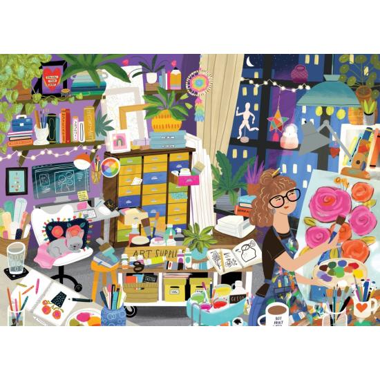 Puzzle Pieces and Peace Mi Lugar Feliz en el Estudio de Arte de