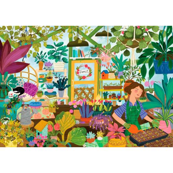 Puzzle Pieces and Peace Mi lugar feliz en el Invernadero de 1000