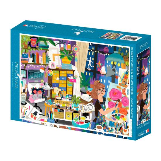 Puzzle Pieces and Peace Mi Lugar Feliz Estudio de Arte 1500 Pzs