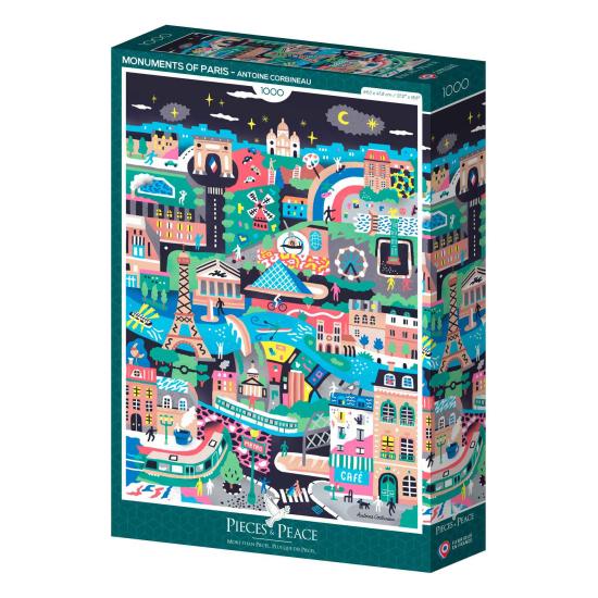 Puzzle Pieces and Peace Monumentos De París de 1000 Piezas