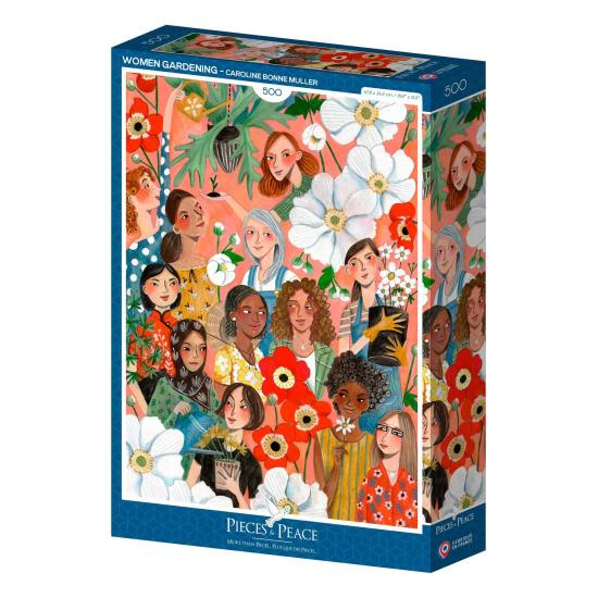 Puzzle Pieces and Peace Mujeres Jardineras de 500 Pzs