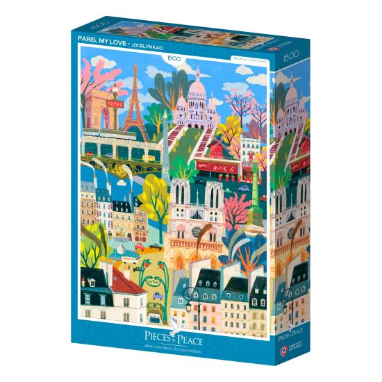 Puzzle Pieces and Peace París, Mi Amor de 1500 Piezas Puzzle Pieces and Peace París, Mi Amor de 1500 Piezas