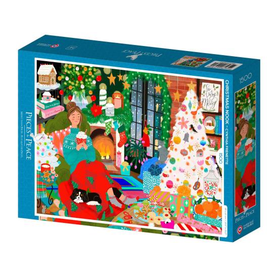 Puzzle Pieces and Peace Rincón De Navidad de 1500 Piezas