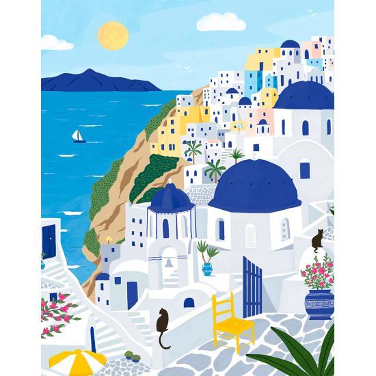 Puzzle Pieces and Peace Santorini de 500 Piezas Puzzle Pieces and Peace Santorini de 500 Piezas