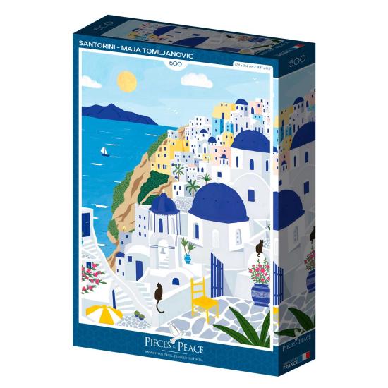 Puzzle Pieces and Peace Santorini de 500 Piezas Puzzle Pieces and Peace Santorini de 500 Piezas