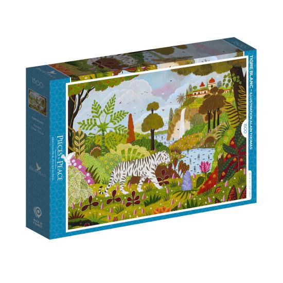 Puzzle Pieces and Peace Tigre Blanco de 1500 Piezas Puzzle Pieces and Peace Tigre Blanco de 1500 Piezas