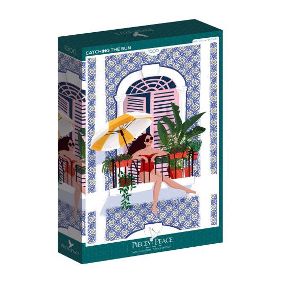 Puzzle Pieces and Peace Tomando el Sol de 1000 Piezas
