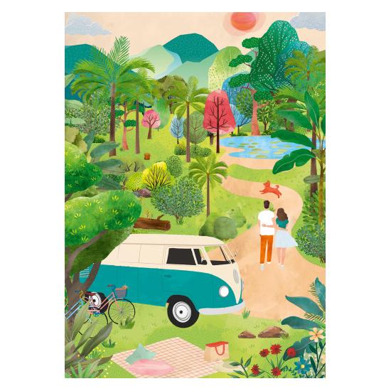 Puzzle Pieces and Peace Viaje de Verano de 1000 Piezas