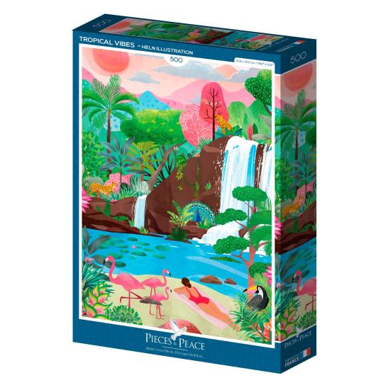 Puzzle Pieces and Peace Vibraciones Tropicales de 500 Piezas Puzzle Pieces and Peace Vibraciones Tropicales de 500 Piezas