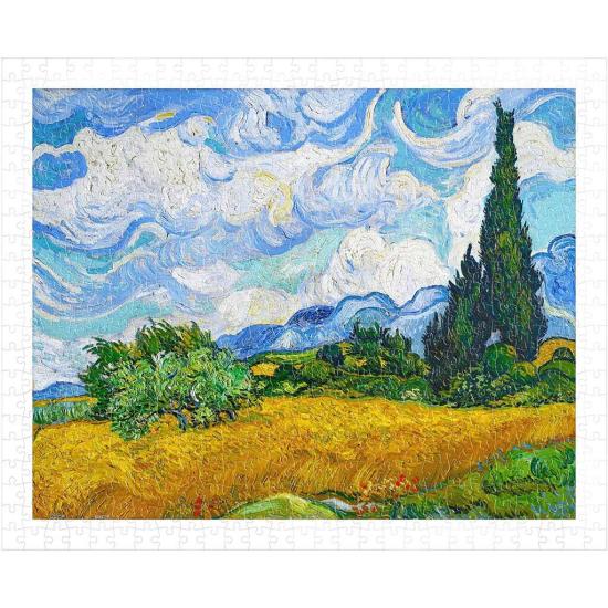 Puzzle Pintoo Campo de Trigo con Cipreses de 500 Piezas Puzzle Pintoo Campo de Trigo con Cipreses de 500 Piezas