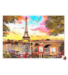Puzzle Pintoo Puesta de Sol en París MINIATURE de 368 Piezas