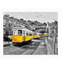 Puzzle Pintoo Tranvías Amarillos en Lisboa de 500 Piezas