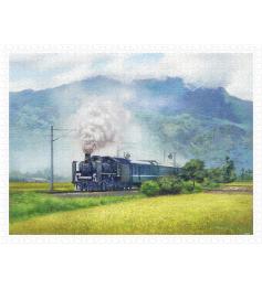 Puzzle Pintoo Tren de Vapor Por los Arrozales de 1200 Pzs