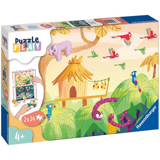 Puzzle-Play Ravensburger Explora la Jungla de 2x24 Piezas Puzzle-Play Ravensburger Explora la Jungla de 2x24 Piezas