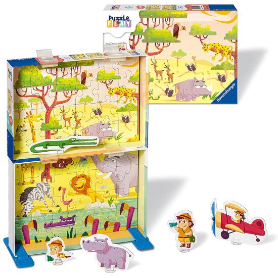 Puzzle-Play Ravensburger Hora del Safari de 2x24 Piezas