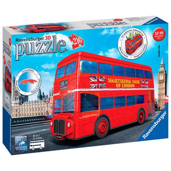 Puzzle Ravensburger 3D Bus Londinense de 216 Piezas Puzzle Ravensburger 3D Bus Londinense de 216 Piezas