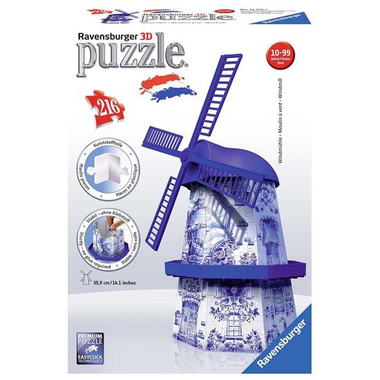 Puzzle Ravensburger 3D Molino de Viento de 216 Piezas