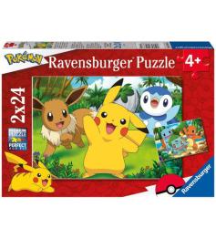 Puzzle Ravensburger Pokémon de 2x24 Piezas