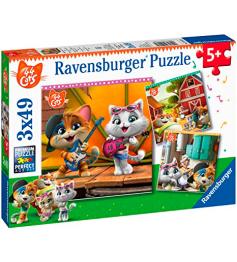 Puzzle Ravensburger 44 Cats de 3x49 Piezas