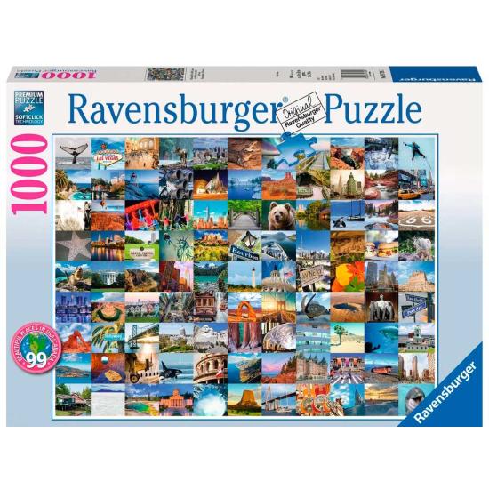 Puzzle Ravensburger 99 Maravillas de USA y Canada de 1000 Pieza