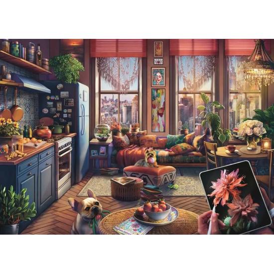 Puzzle Ravensburger Acogedor Estudio Bohemio XXL 500 Pzs