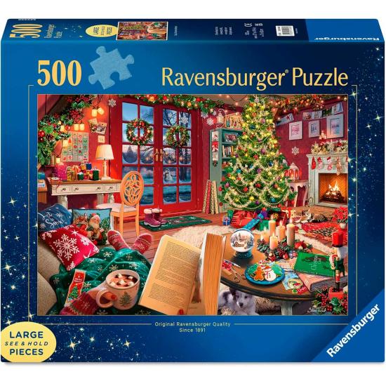 Puzzle Ravensburger Acogedor Refugio Navideño XXL 500 Pzs
