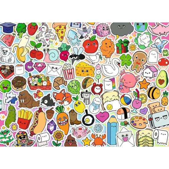 Puzzle Ravensburger Adorable Caos Kawaii de 500 Piezas