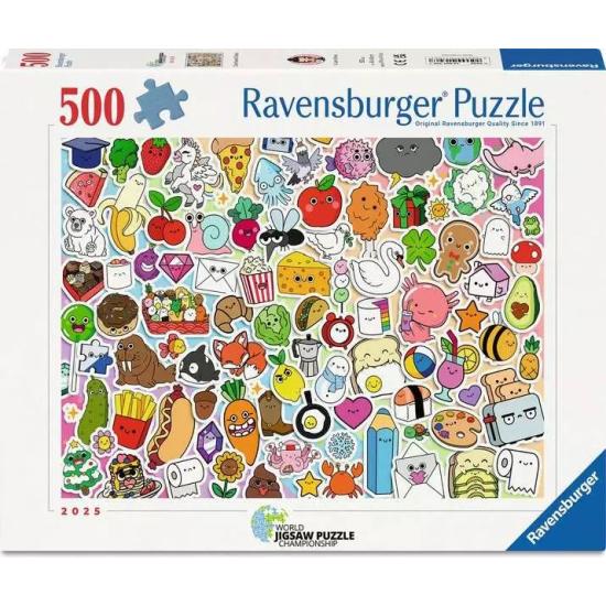 Puzzle Ravensburger Adorable Caos Kawaii de 500 Piezas