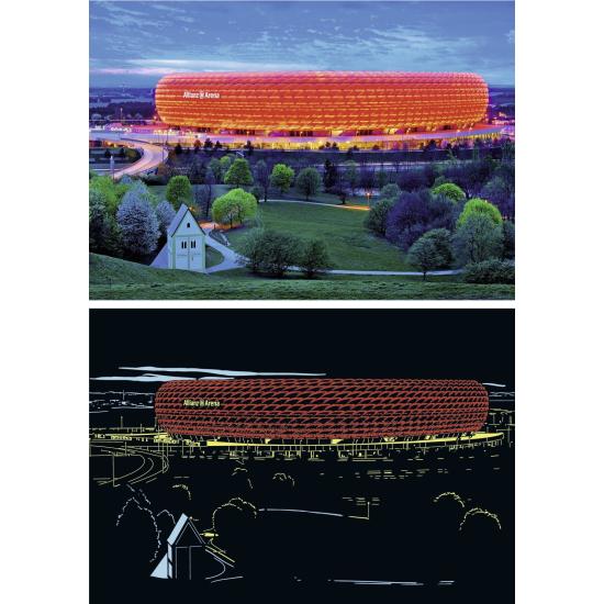 Puzzle Ravensburger Alianz Arena, Bayer Munich de 1200 Piezas