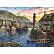 Puzzle Ravensburger Amanecer en el Puerto de 500 Piezas