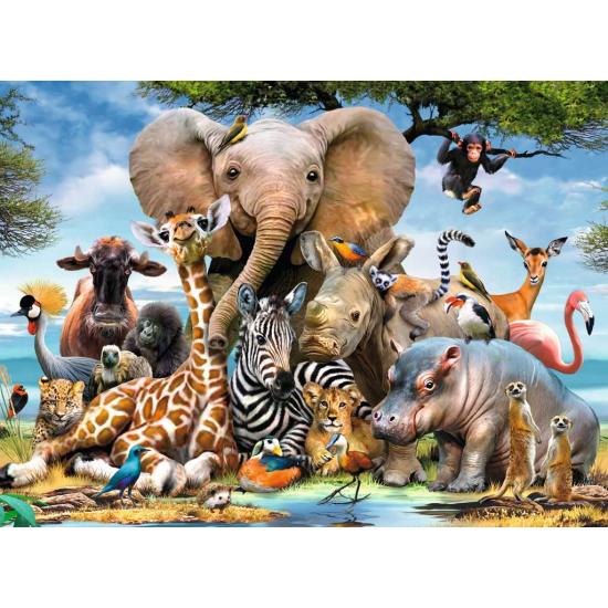 Puzzle Ravensburger Amigos Africanos XXL 300 Piezas Puzzle Ravensburger Amigos Africanos XXL 300 Piezas