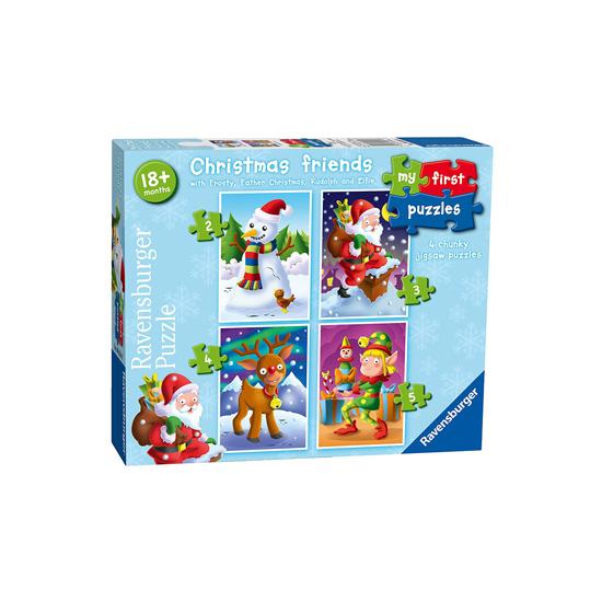 Puzzle Ravensburger Amigos de Navidad, Progresivo de 2+3+4+5 Pz