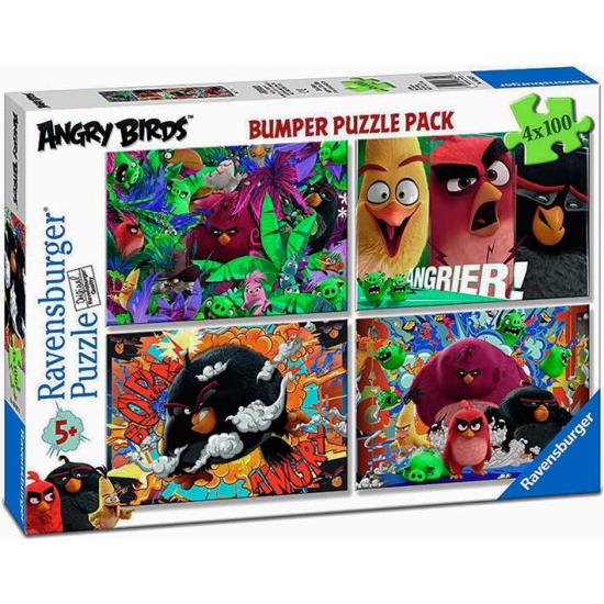 Puzzle Ravensburger Angry Birds 4 x 100 Piezas Puzzle Ravensburger Angry Birds 4 x 100 Piezas