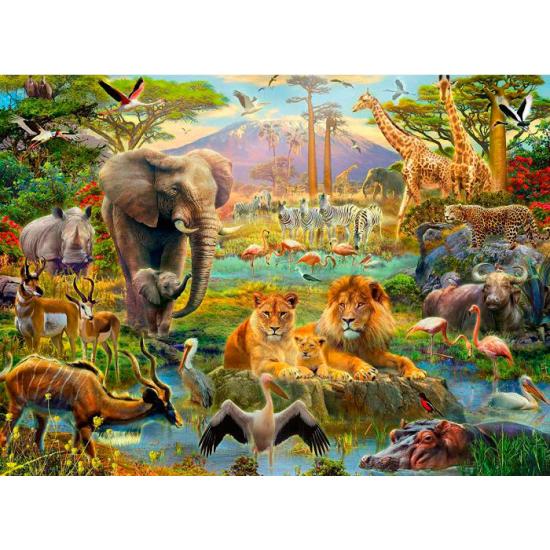 Puzzle Ravensburger Animales de la Sabana XXL de 200 Piezas