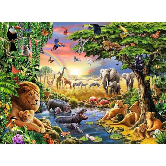 Puzzle Ravensburger Animales en el Atardecer XXL 300 Pzs Puzzle Ravensburger Animales en el Atardecer XXL 300 Pzs