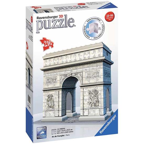 Puzzle Ravensburger 3D Arco del Triunfo de 216 Piezas