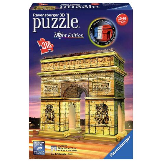Puzzle Ravensburger Arco del Triunfo Night Edition 3D 3D 216