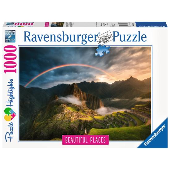 Puzzle Ravensburger Arcoíris en Machu Picchu, Perú de 1000 Piez Puzzle Ravensburger Arcoíris en Machu Picchu, Perú de 1000 Piez