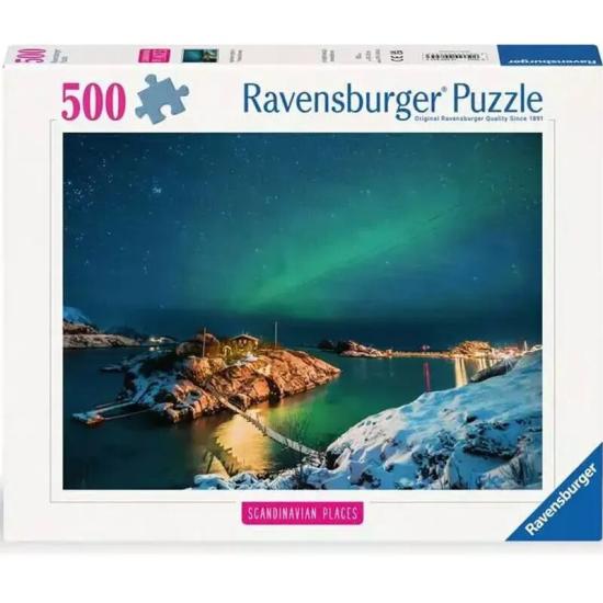Puzzle Ravensburger Aurora Boreal en Noruega de 500 Piezas