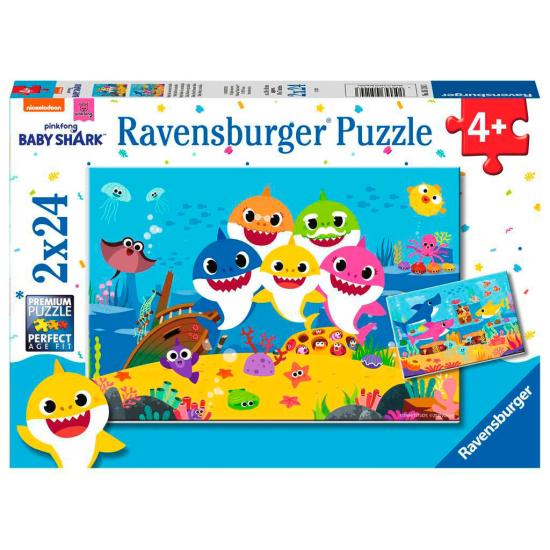 Puzzle Ravensburger Baby Shark de 2x24 Piezas