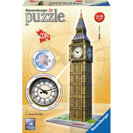 Puzzle Ravensburger Big Ben 3D con Reloj 216 Piezas