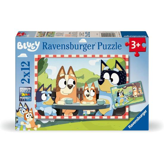 Puzzle Ravensburger Bluey de 2x12 Piezas