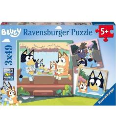 Puzzle Ravensburger Bluey de 3x49 Piezas